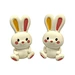 cute bunny teething toy natural rubber